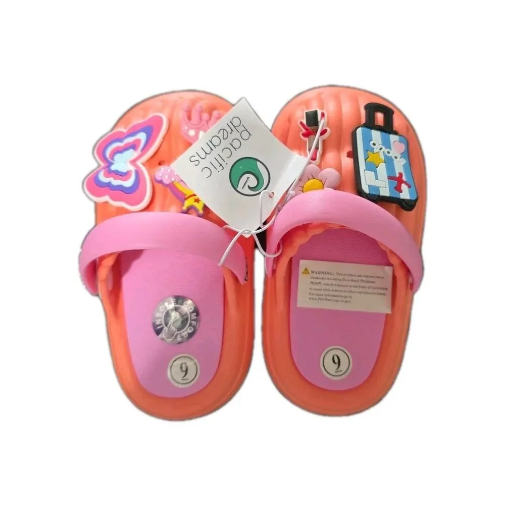 Pacific Dreams Kids Orange‎ Rubber Clogs Water Shoes Size 9 New with Tags
